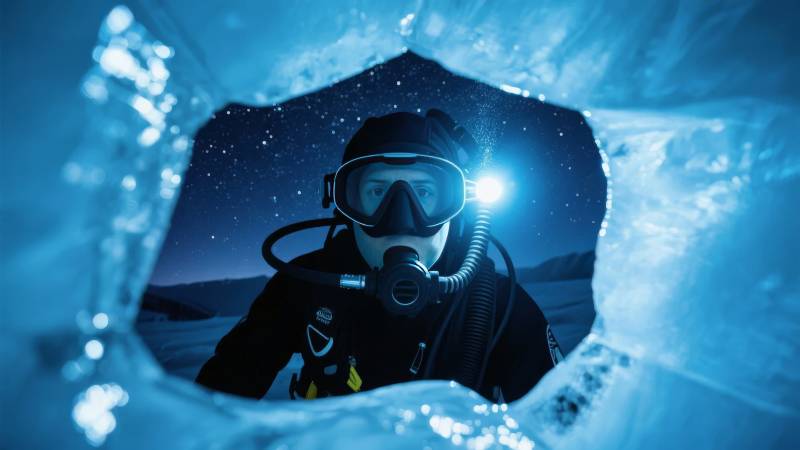 冰下潜水探秘图片