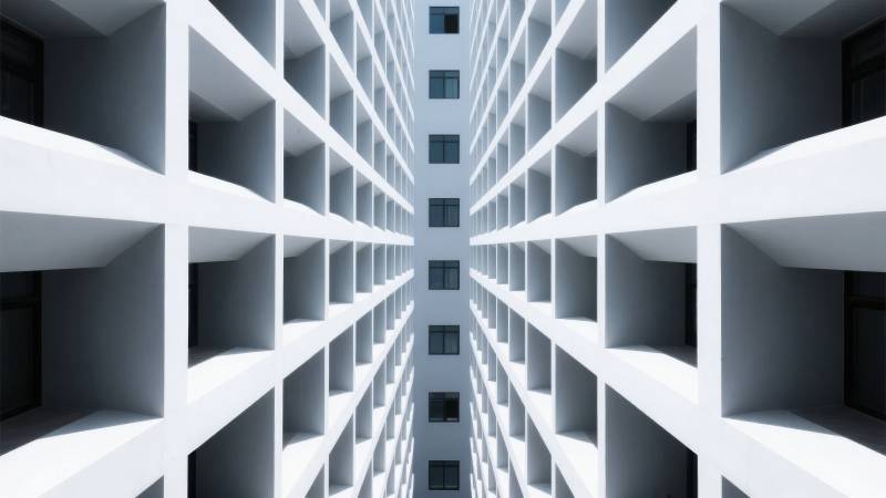 无限延伸的立方体走廊图片