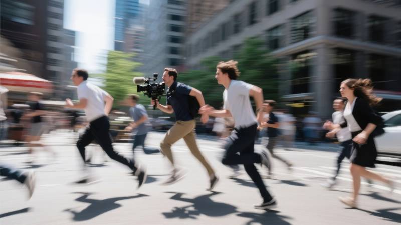 城市奔跑者图片