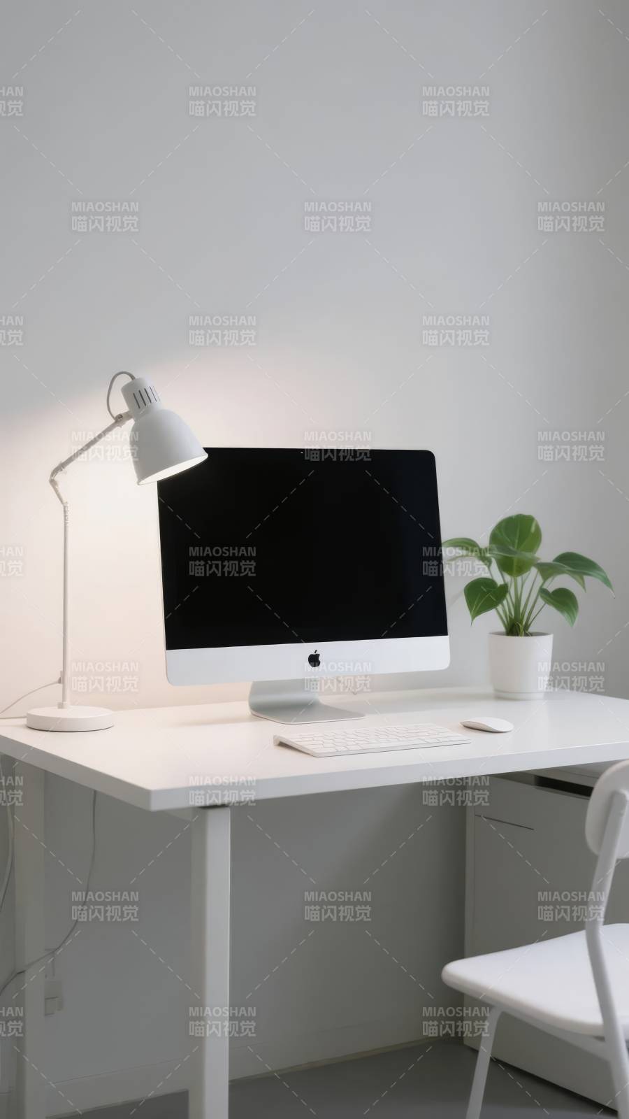 简约办公桌布置图片