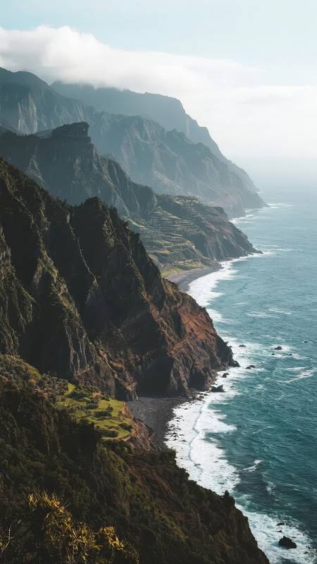 海岸悬崖风光图片