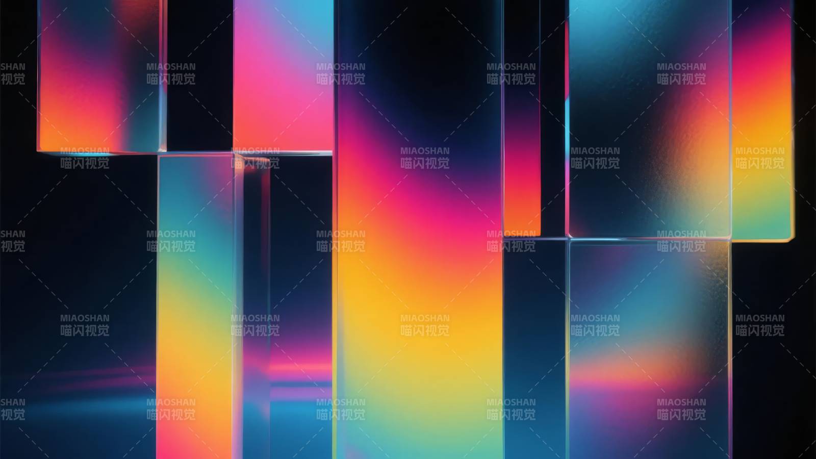 炫彩几何光影图片