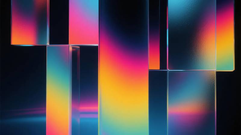 炫彩几何光影图片