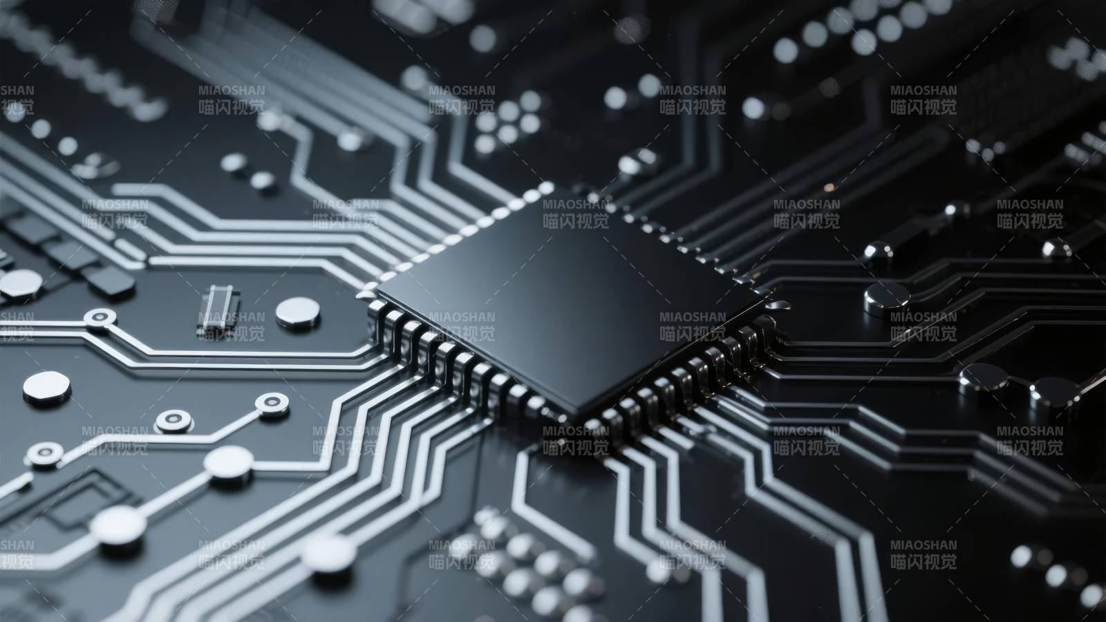 芯片电路特写图片