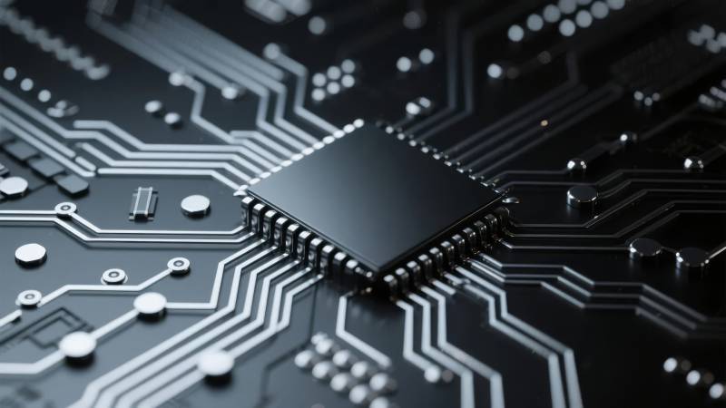 芯片电路特写图片