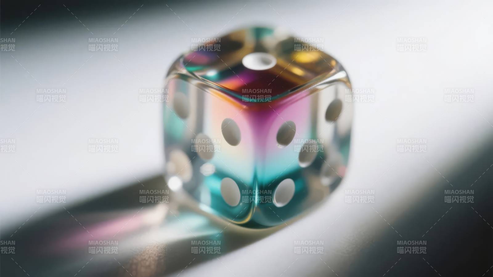 彩虹骰子特写图片