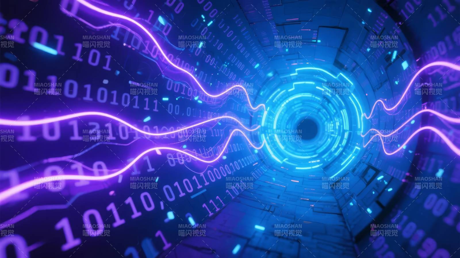 数字隧道光影图片