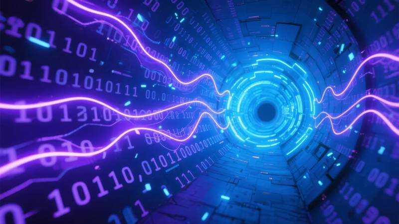 数字隧道光影图片