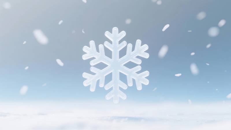 雪花飘落 冬日美景图片