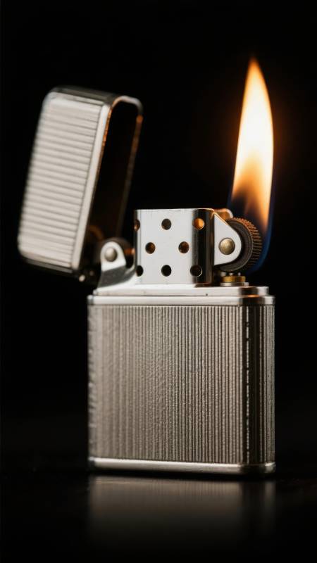 打火机点燃瞬间图片
