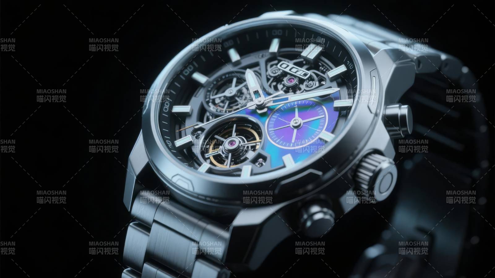 机械腕表特写图片