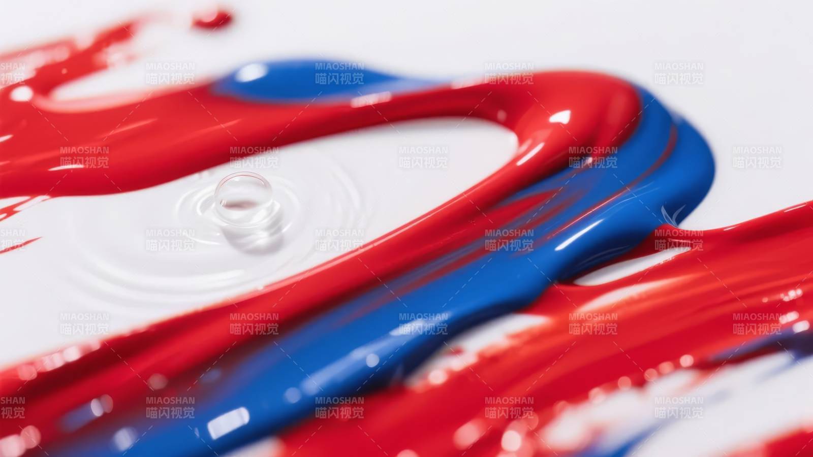 红蓝颜料交融图片