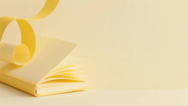 淡黄书页静谧美图片