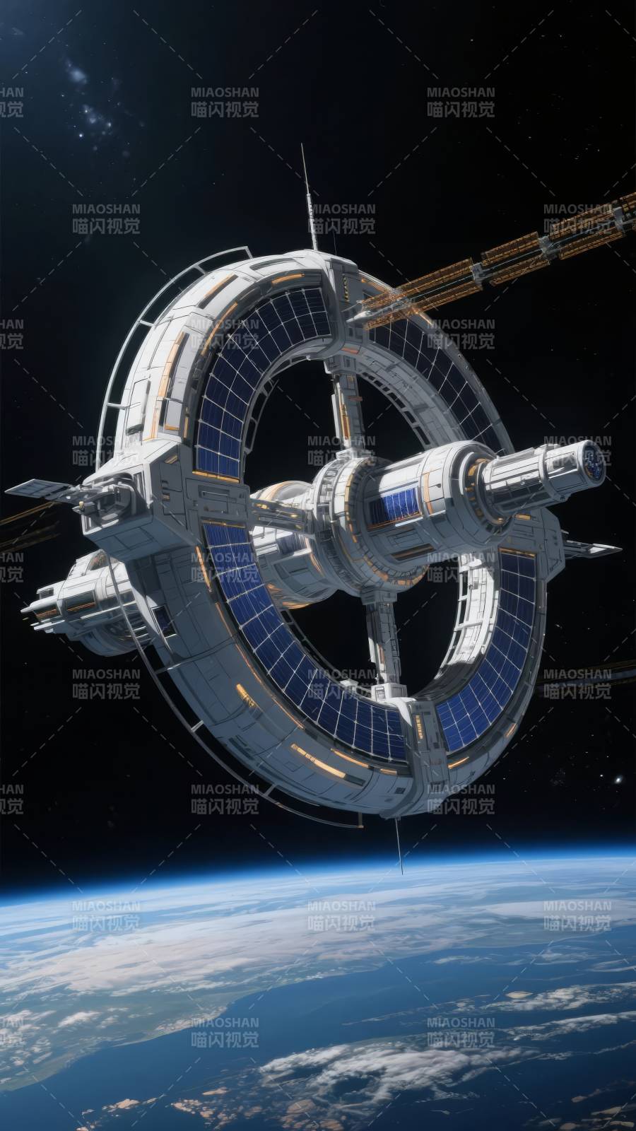 太空环站地球之上图片