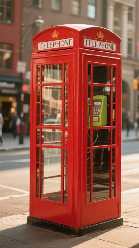 伦敦红色电话亭图片