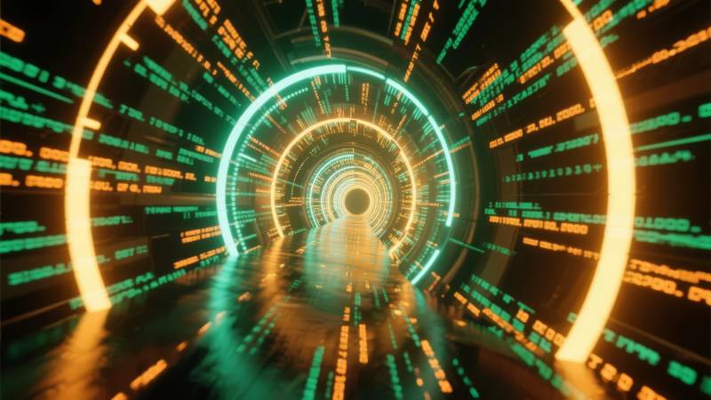 数字隧道穿梭图片