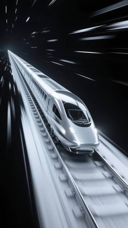 疾驰的未来列车图片