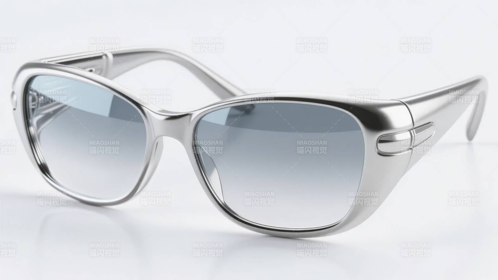 时尚银色渐变墨镜图片