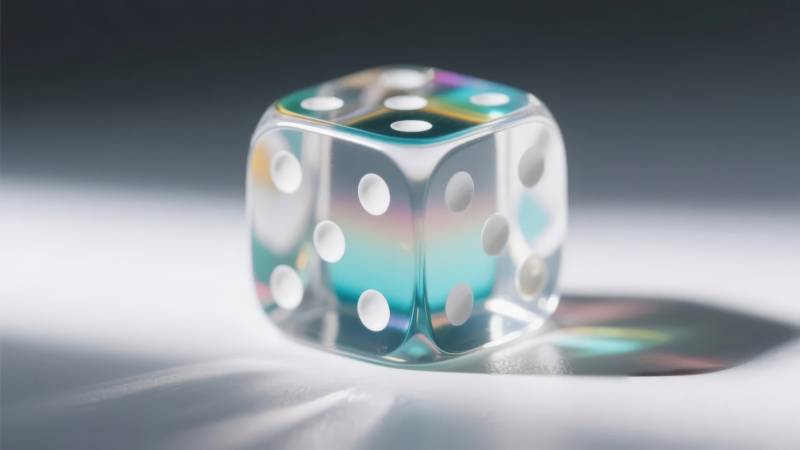 透明骰子光影交错图片