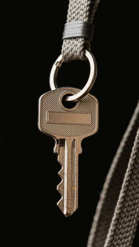 钥匙挂绳特写图片