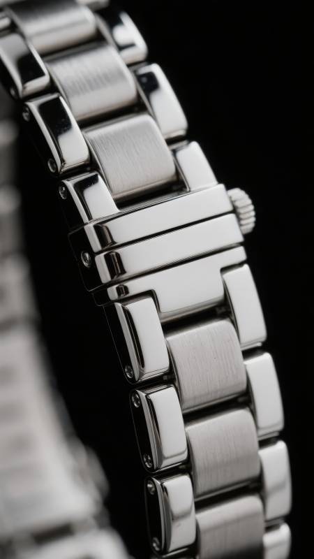 金属表带特写图片