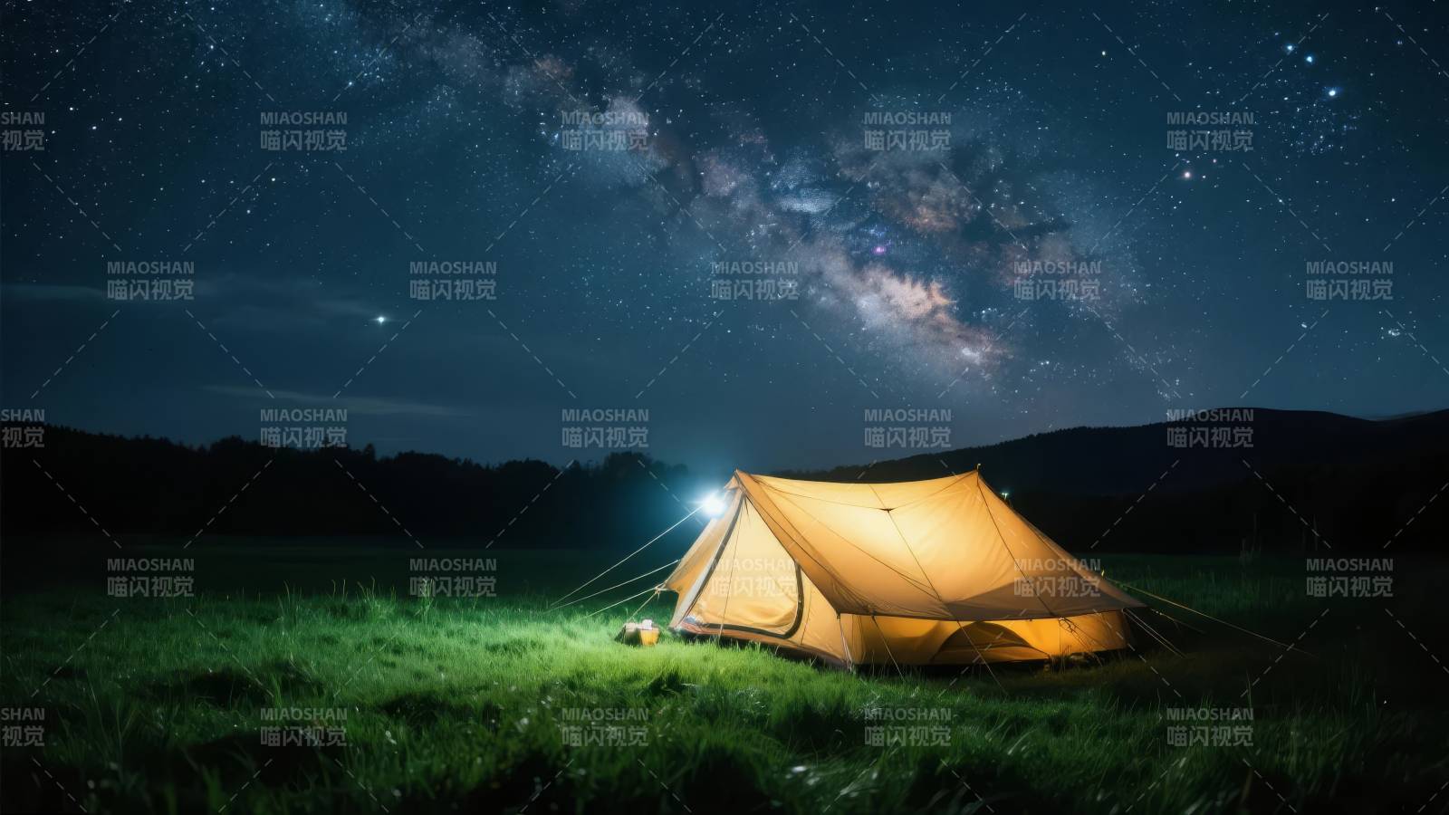 星空下的露营夜图片