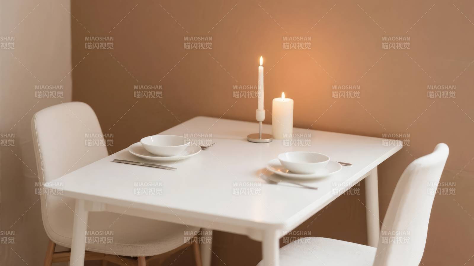 温馨烛光晚餐桌图片