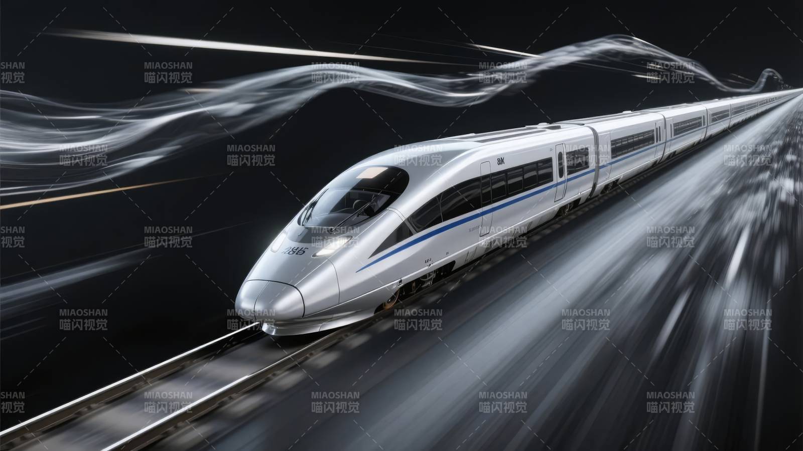 疾驰的高速列车图片