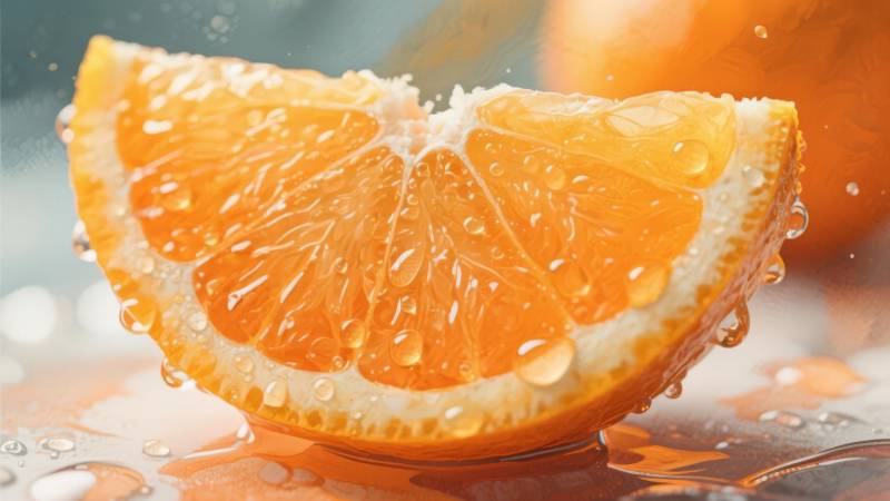 橙子切片滴水图片