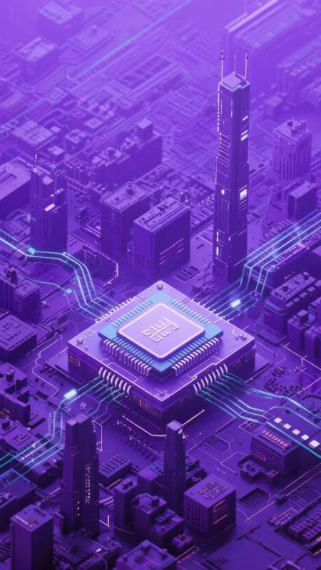 芯片城市未来图景图片