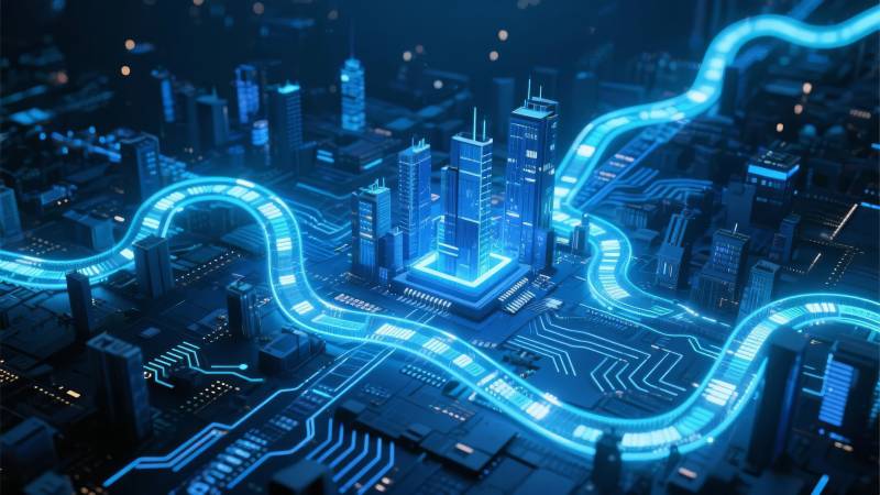 未来城市光路图图片