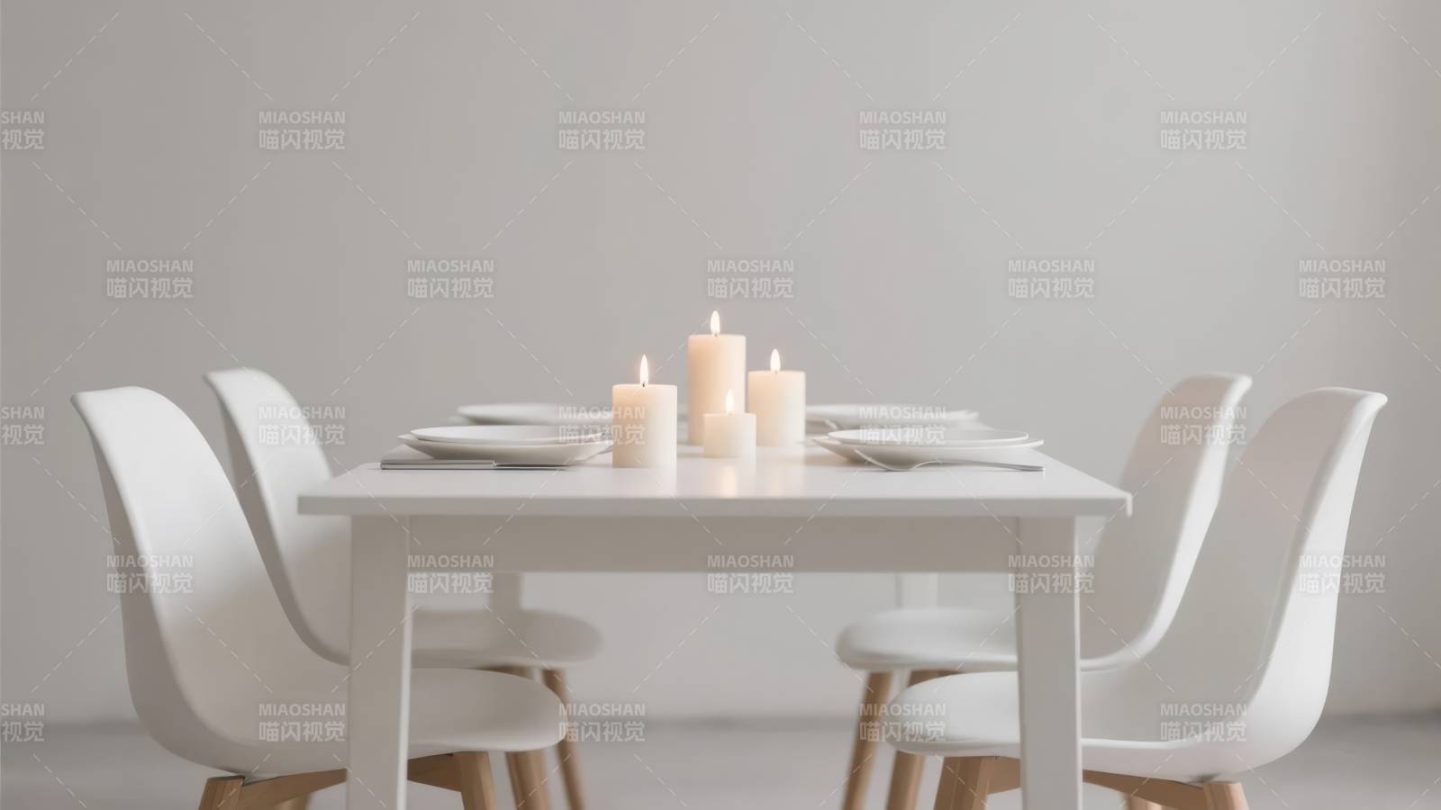 简约餐桌布置图片