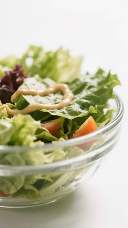 清新沙拉配酱汁图片