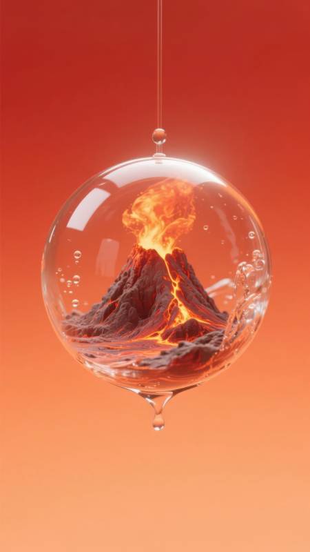 火山熔岩球图片