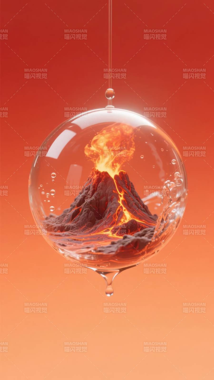 火山熔岩球图片