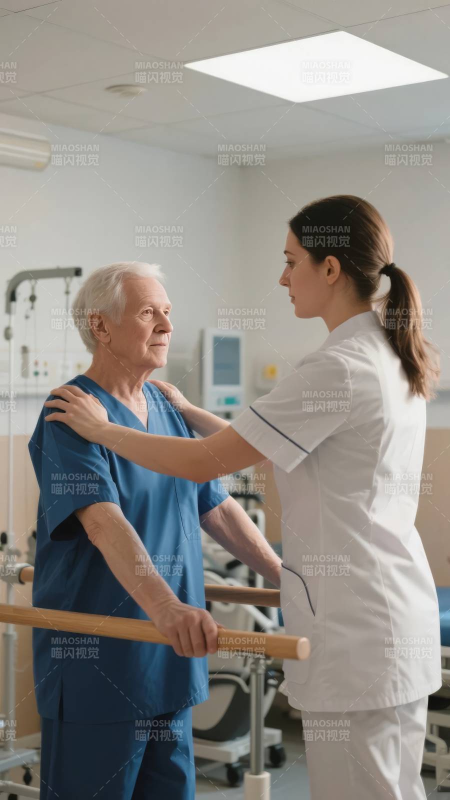 康复训练中的关爱图片