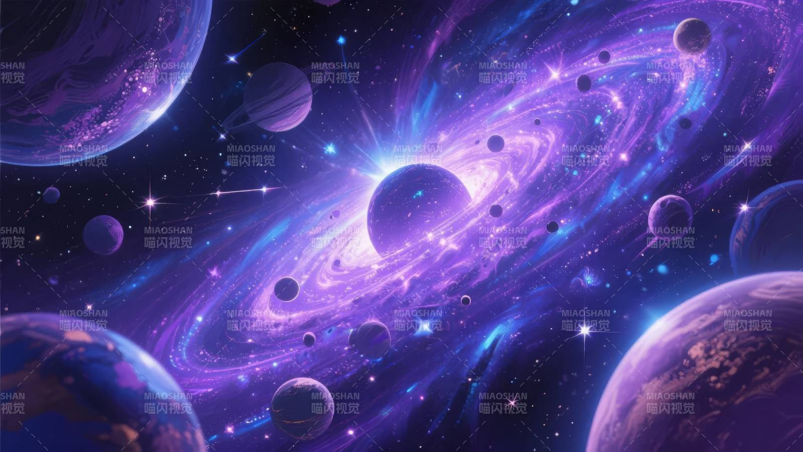 星河璀璨宇宙梦图片