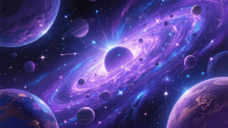 星河璀璨宇宙梦图片