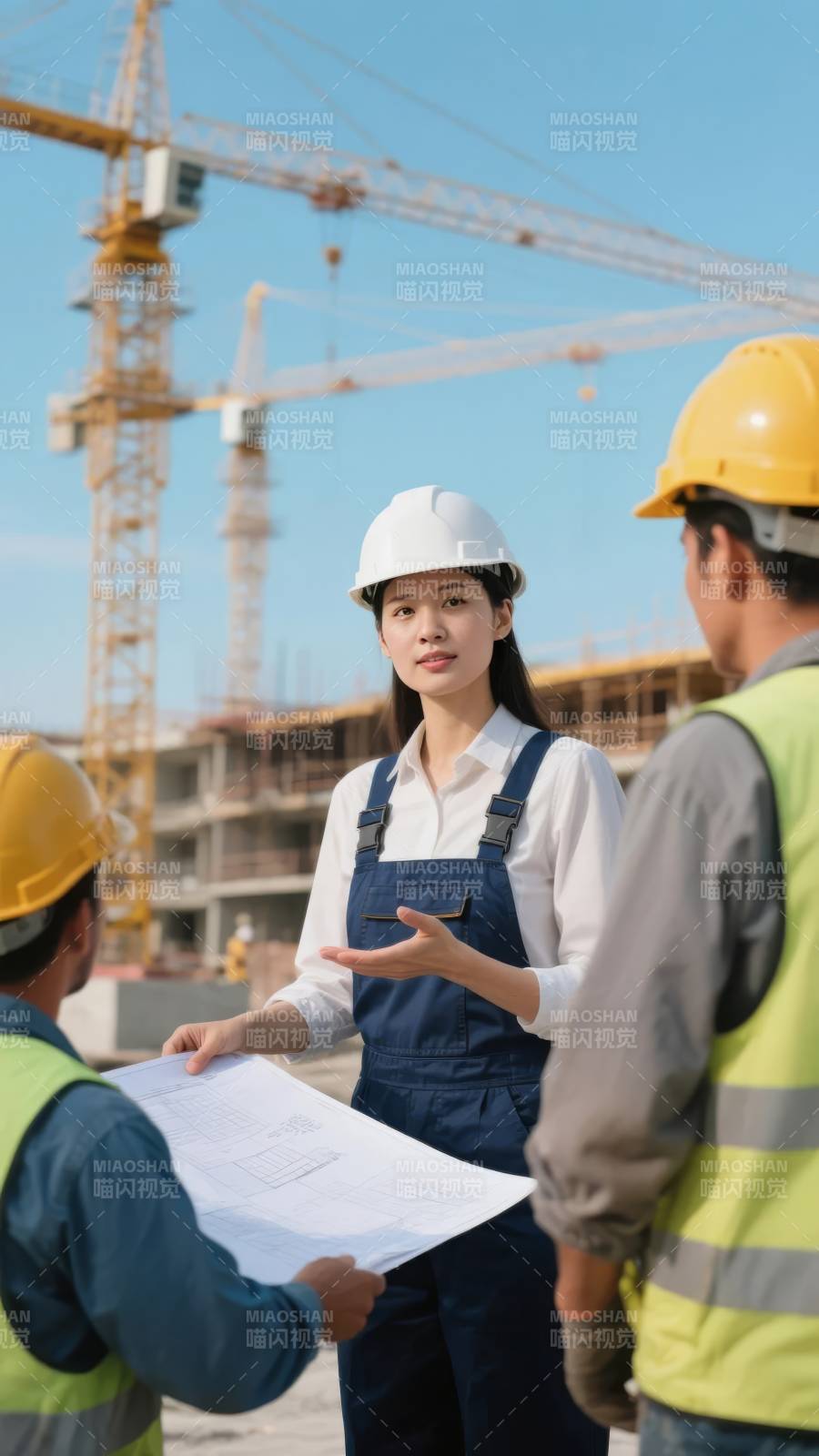 工地上的专业交流图片