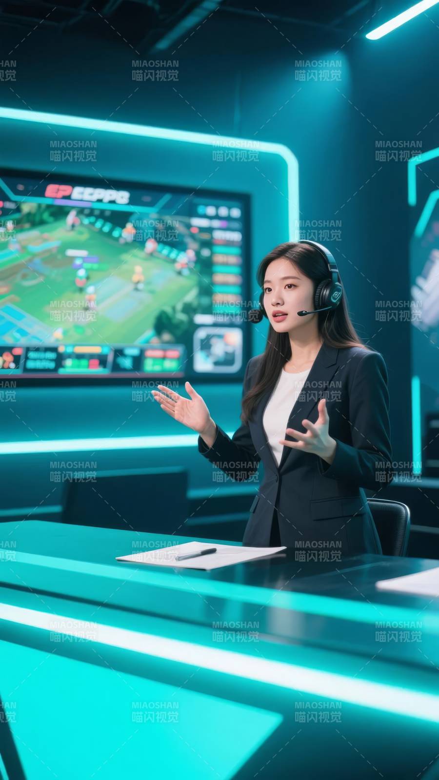电竞解说现场图片
