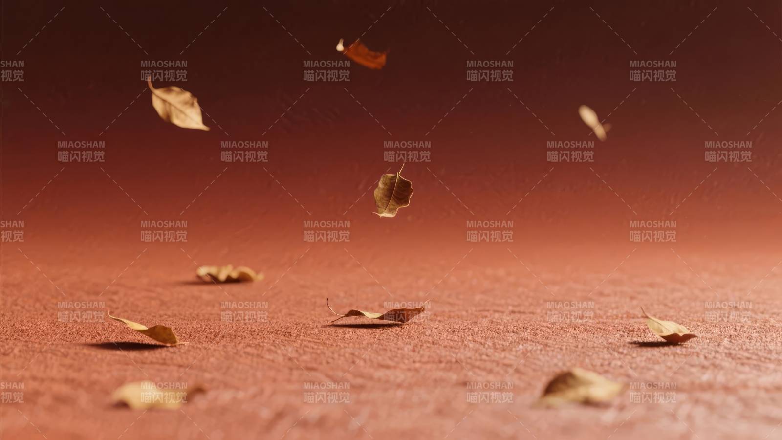 落叶纷飞秋意浓图片