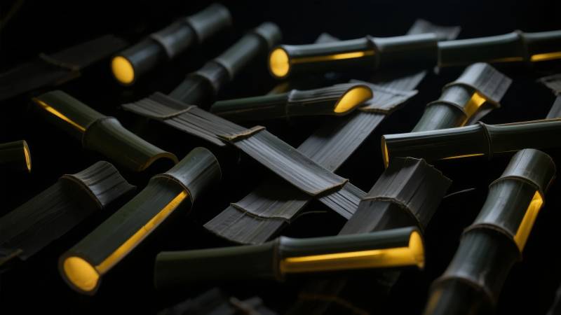 竹节灯影交错图片