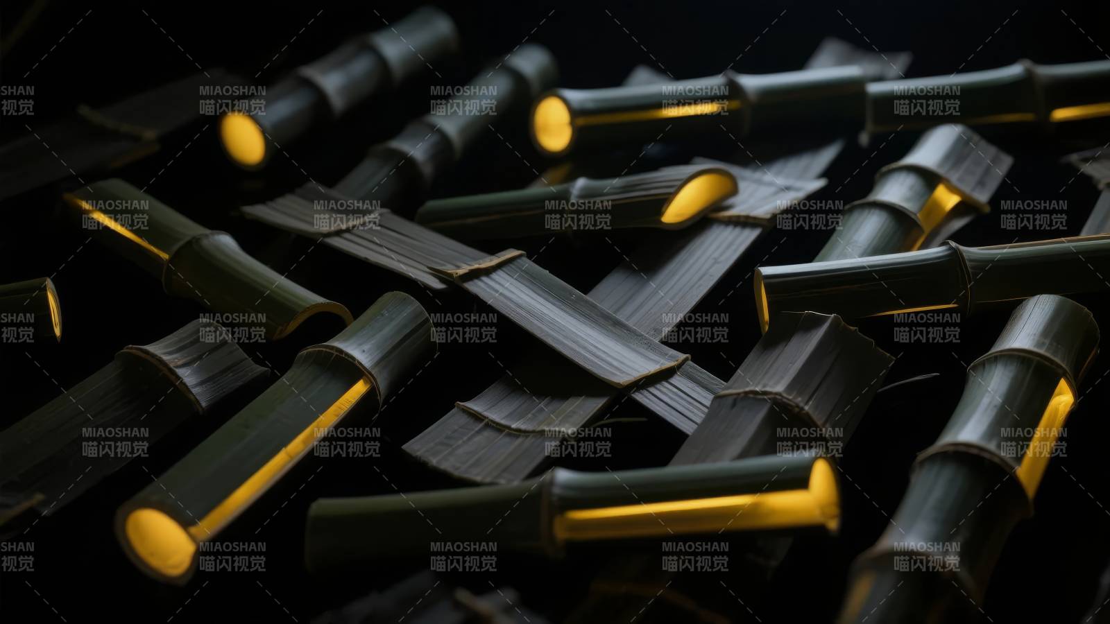 竹节灯影交错图片