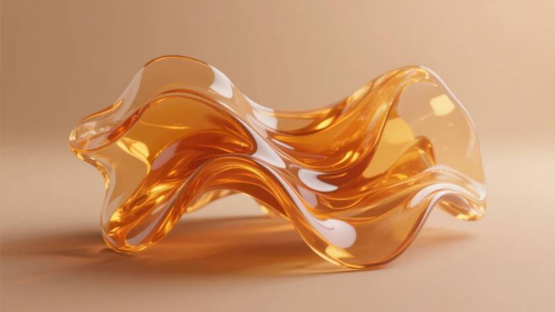 琥珀流光雕塑图片