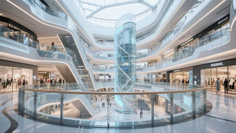 现代商场内部景象图片