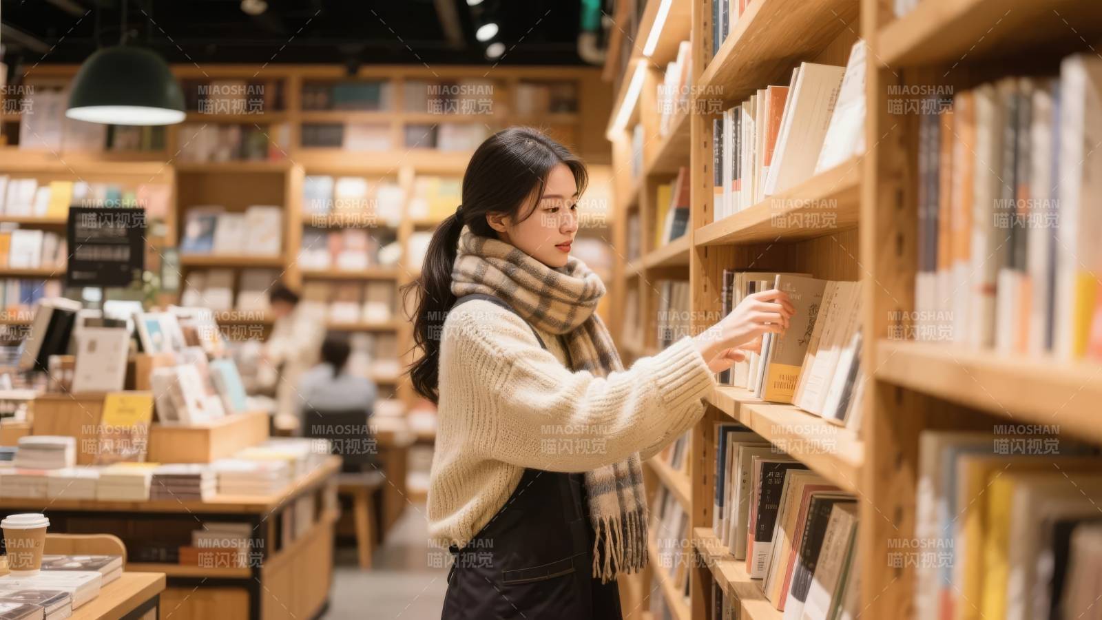 书店里的阅读时光图片