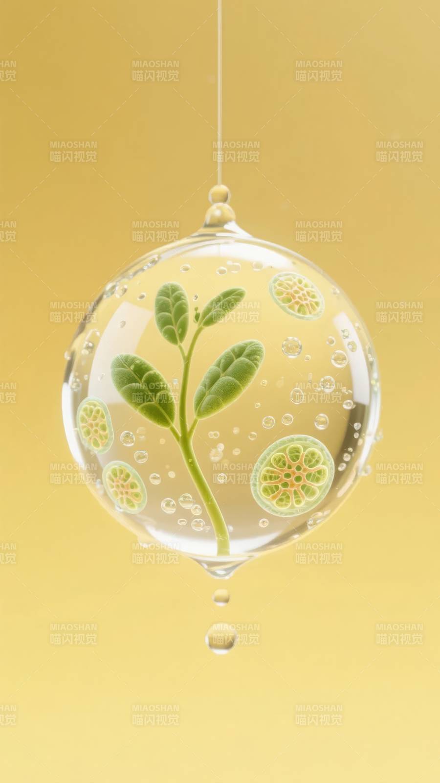 绿植水滴 生机盎然图片