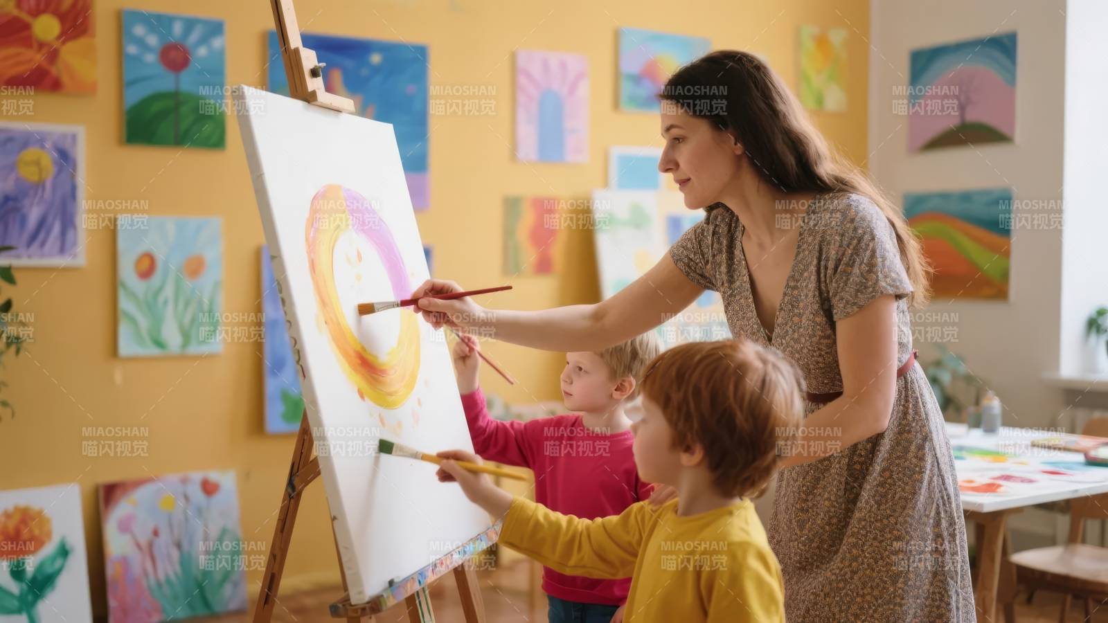 亲子共绘温馨时光图片