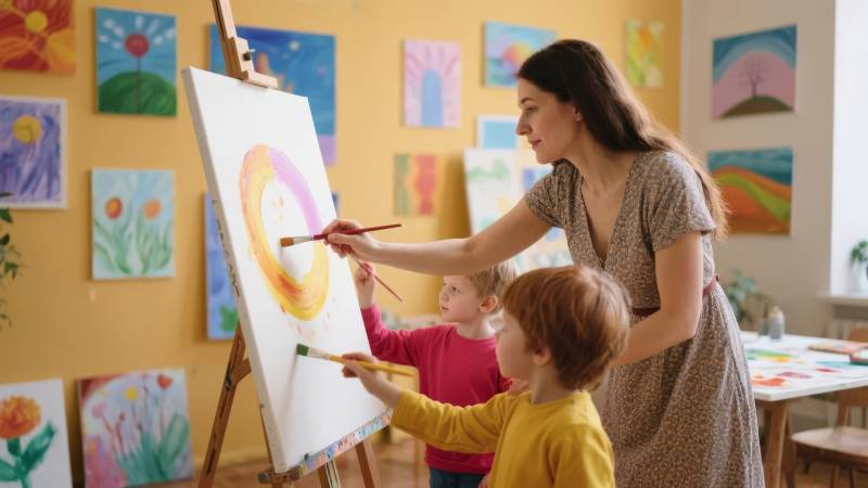 亲子共绘温馨时光图片