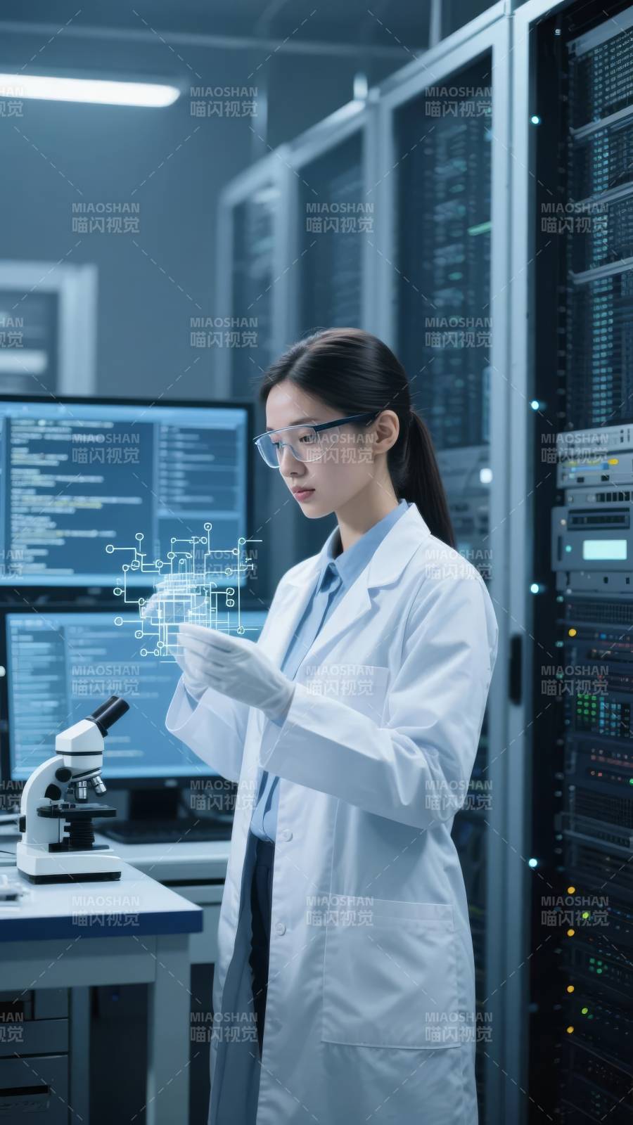 实验室中的科技探索图片